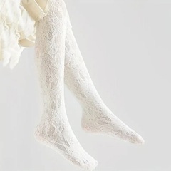 新品未使用　レースタイツ　タイツ　花　藤　100〜125cmの画像