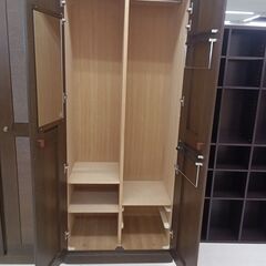 リユースのサカイ栃木店★ジモティ割あり★  ワードローブ ブラウン W84×D56×H208 クリーニング済み TC9975の画像
