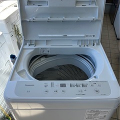 ★北九州、福岡市周辺配送可【パナソニック】全自動洗濯機　2023年製　5kg ［NA-F5BE3］【3ヶ月保証付き★送料に設置込み】💳自社配送時🌟代引き可💳※現金、クレジット、スマホ決済対応※ 【配送希望は要決済前問い合わせ】の画像
