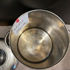 中古品‼️業務用　ステンレス寸胴(密閉)直径37cmx高37cmの画像
