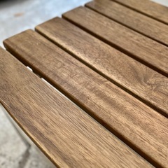 【武蔵小山店】　IKEA NORRMANSÖ ノッルマンソー ガーデンチェア チェア ダイニングチェア カフェチェア スチールチェア 木製座面 屋外 屋内 北欧デザイン おしゃれ 中古家具 イス 椅子 NORRMANSO norrmansoの画像
