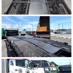 日野　レンジャー　3台積み積載車　増トン　最大積載量7000kg 超低走行 14万km 歩み板付き　現車確認大歓迎　お見逃しなくの画像