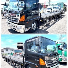 日野　レンジャー　3台積み積載車　増トン　最大積載量7000kg 超低走行 14万km 歩み板付き　現車確認大歓迎　お見逃しなくの画像