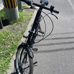 折りたたみ自転車　No.393　ブラック　20インチ　6段切り替え付き　【リサイクルショップどりーむ荒田店】の画像