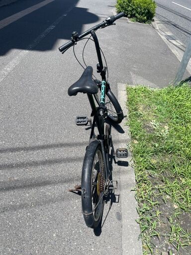 折りたたみ自転車　No.393　ブラック　20インチ　6段切り替え付き　【リサイクルショップどりーむ荒田店】