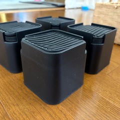 洗濯機用防振かさ上げ台 高さ調整・防音・防振ゴムマット 洗濯機用置き台 かさ上げ用 (一般用/高さ91mm) 4個入り ブラックの画像