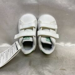 未使用品 adidas アディダス ローカットキッズスニーカー ADVANCOURTI サイズ：100 カラー：ホワイト系の画像