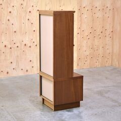 ≪yt1982ジ≫ Meuble/モーブル ブルーノII(WN) 45キャビネット 幅45cm チェスト/サイドボード/ブラウン/ウォールナット色/中古家具/宮城県仙台市 70716-08の画像