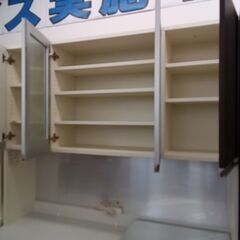 ★リユースのサカイつくば店★TK6012 パモウナ 食器棚 ダークブラウン H200×D50×W140 クリーニング済みの画像