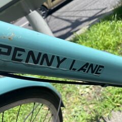 自転車　No.392　シティサイクル　27インチ　LEDオートライト付き　水色　【リサイクルショップどりーむ荒田店】の画像