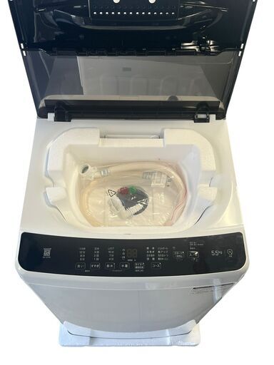 ハイアール 全自動洗濯機 5.5kg JW-U55B(K) 2024年製 ブラック