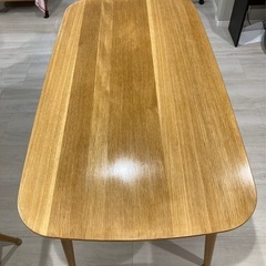 無印良品　ダイニングセット　丸脚　5点　　テーブル　チェア4脚　の画像