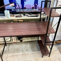 ラック付きPCデスク デスク 机 中古 家具 の画像