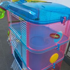 カラフル三階建てタワー【小動物ハムスター鳥】鳥籠　とりかごの画像
