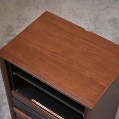≪yt1983ジ≫ Meuble/モーブル ブルーノII(WN) 60チェスト 幅60cm 小型AVボード/テレビ台/TV台/ブラウン/ウォールナット色/中古家具/宮城県仙台市 70716-13の画像