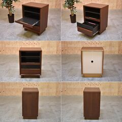 ≪yt1983ジ≫ Meuble/モーブル ブルーノII(WN) 60チェスト 幅60cm 小型AVボード/テレビ台/TV台/ブラウン/ウォールナット色/中古家具/宮城県仙台市 70716-13の画像