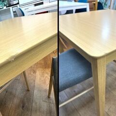 ♪どんな部屋にも合わせすい♪シンプルデザインの2人用ダイニングセット♪の画像