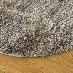 【120cm丸】 シャギーラグ グレージュ マット ナフコグレージュ マット ナフコの画像