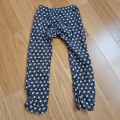 花柄 ブラウン レギンス 95cmの画像
