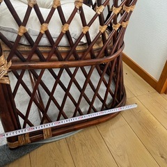 ラタン　籐　チェア2脚　の画像