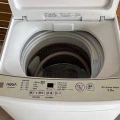 2021  洗濯機　5.0kg アクア　風乾燥の画像