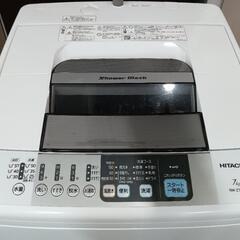 配送可【日立】7K洗濯機★2017年製　クリーニング済み/6ヶ月保証付き【管理番号12807】佐の画像