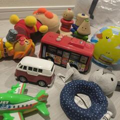 おもちゃセット　まねっこアンパンマン　アンパンマンバス　つみきなどの画像