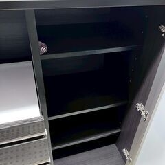 ニトリ キッチンカウンター カウンターポスティア90 食器棚 レンジボードの画像