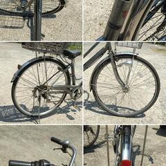 27インチ 自転車　後カゴ付き 変速ギア有りの画像