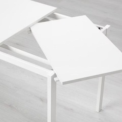 IKEA VANGSTA 伸縮テーブル 80/120x70cm ホワイトの画像