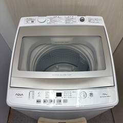 ⭐️AQUA⭐️ 全自動洗濯機 2022年製 7kg 美品 大阪市近郊配送無料の画像