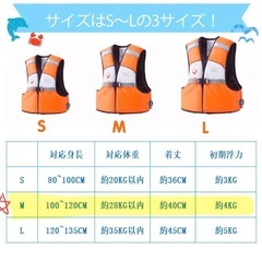 子供用ライフジャケットの画像