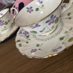 ノリタケ Noritake ヴァイオレットドリーム カップ&ソーサー すみれ　2個セットの画像
