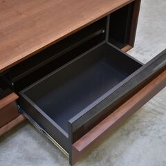 ≪yt1984ジ≫ Meuble/モーブル ブルーノII(WN) 160AVローボード 幅160cm TVボード/テレビ台/ブラウン/ウォールナット色/中古家具/宮城県仙台市 70718-10の画像