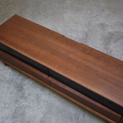 ≪yt1984ジ≫ Meuble/モーブル ブルーノII(WN) 160AVローボード 幅160cm TVボード/テレビ台/ブラウン/ウォールナット色/中古家具/宮城県仙台市 70718-10の画像
