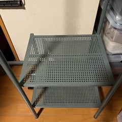 ハンガーラック　棚付きの画像