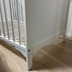 ★セット　ベビーベッド（IKEA）&ベビーバス（shnuggle）の画像