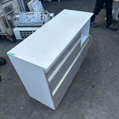 大阪❗️♻️エコマックス♻️配送も可🙌⭕️「5」キッチンカウンター ホワイト グレー 引き出し付きの画像