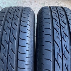 香川県　人気　HE22S ラパン　純正　アルミホイール　タイヤ2022年　6分山 155/65R14の画像