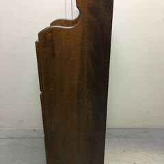 A4431　karimoku　カリモク家具　コロニアル　ガラス扉　収納付き　電話台　サイドキャビネットの画像