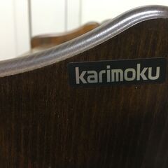 A4431　karimoku　カリモク家具　コロニアル　ガラス扉　収納付き　電話台　サイドキャビネットの画像