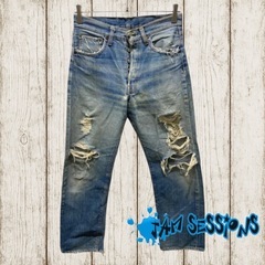 LEVI’Sリーバイス 66前期デニムパンツ　ボタン裏6 ポケットシングルステッチ スモールE 75年製の画像