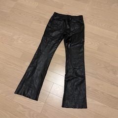 AVIREX leather pants レザーパンツ ブーツカット フレア 牛の画像