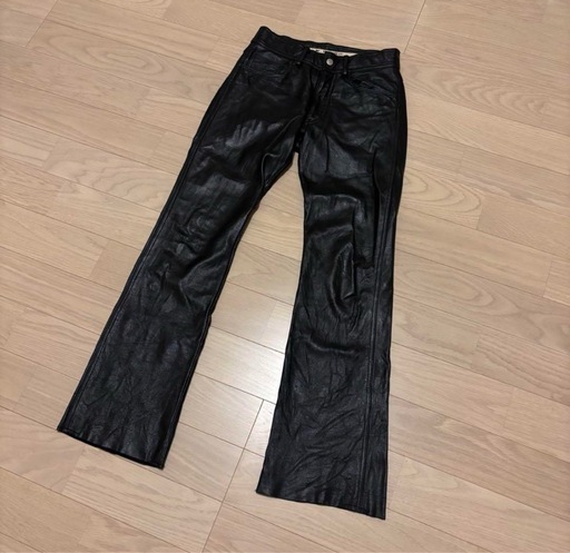 AVIREX leather pants レザーパンツ ブーツカット フレア 牛 AVIREX leather pants レザーパンツ ブーツカット フレア 牛