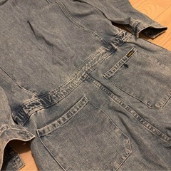 OSHKOSH オシュコシュ つなぎ サロペット デニム 薄紺 ヴィンテージの画像