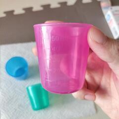BABYCUP (ベビーカップ) 赤ちゃん コップ飲み 練習 50ml メモリ付き 4個入り ベビー 子供用 プラスチック製 (マルチカラー)の画像