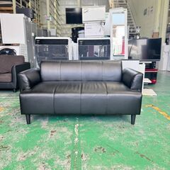大阪❗️♻️エコマックス♻️配送も可🙌⭕️「9」二人掛け ブラックソファの画像