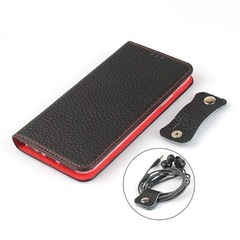 新品！Eastwave for iPhone 11 Pro Max ケース for iPhone11 Pro Maxケース手帳型 アイフォンfor iPhone11promax ケース for iPhone 11promax 財布型 カバー 手帳 本革 柔らかい 本皮 高質 スプラットホール付き スプラット同梱 -ブラックの画像