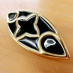 ■GIVENCHY ジバンシー ブローチ ゴールド×ブラックカラー アクセサリー 札幌 西区 西野の画像
