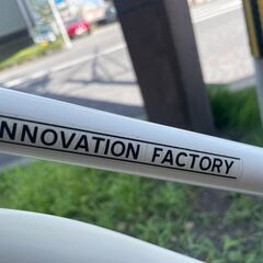 自転車　No.394　ホワイト　シティサイクル　LEDオートライト　※前輪振れあり【リサイクルショップどりーむ荒田店】の画像